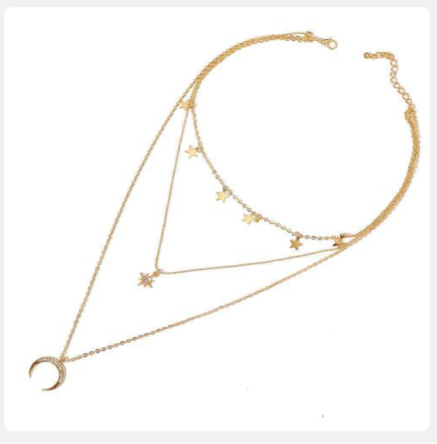 Dou-color pendentif collier Dame