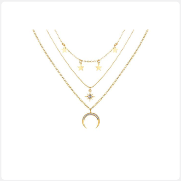 Dou-color pendentif collier Dame