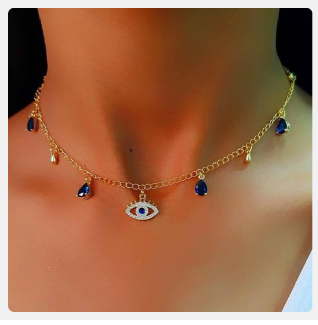 Dou-color pendentif collier Dame