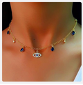 Dou-color pendentif collier Dame