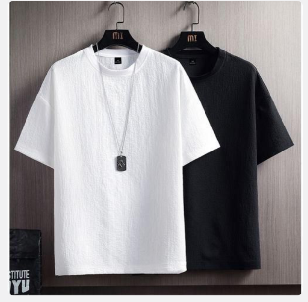 Lot 2 t-shirts coton mache courte pour homme